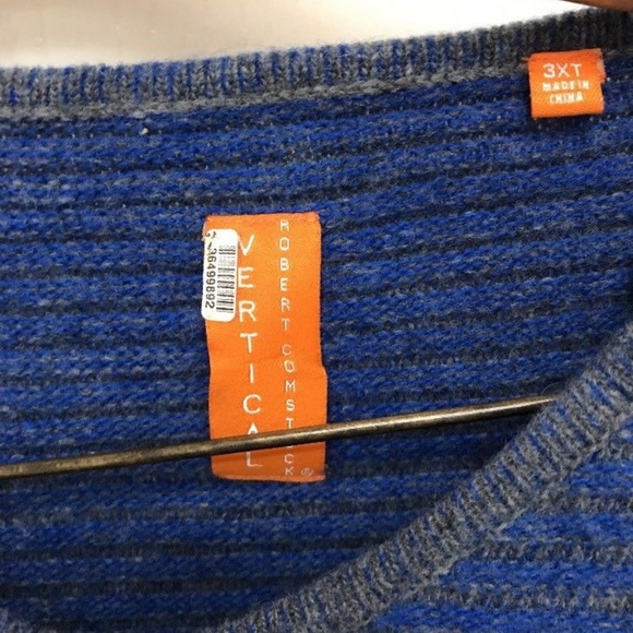 Vertical by robert comstock Men V neck Sweater 3XT - Picture 3 of 6